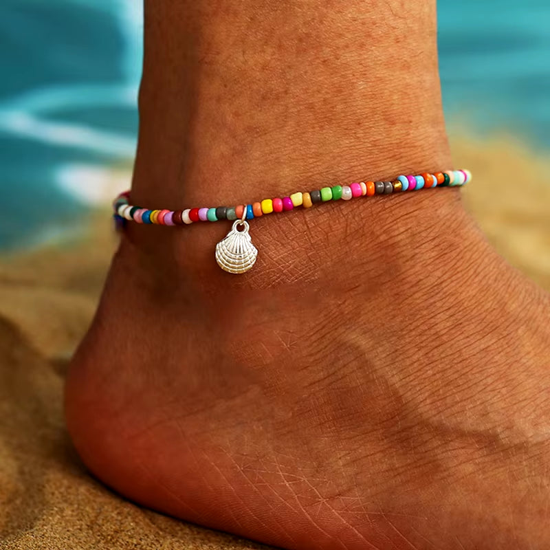 Colorful Bohemian Turkish Eye Anklets