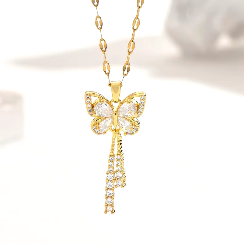 Butterfly Tassel Necklace