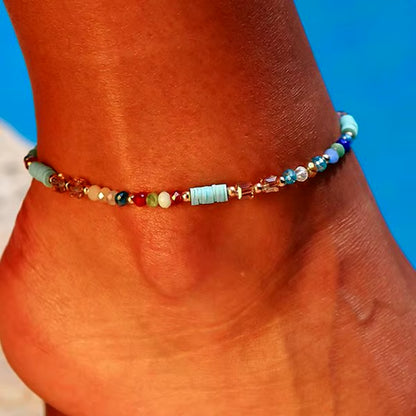 Colorful Bohemian Turkish Eye Anklets