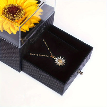 Elegant Sunflower Necklace Gift Set - Celebrate Love, Loyalty & Friendship