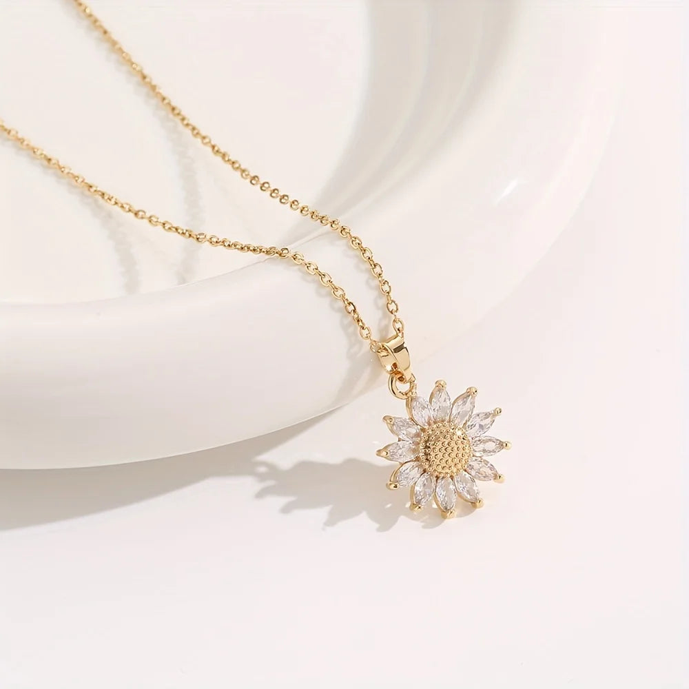 Elegant Sunflower Necklace Gift Set - Celebrate Love, Loyalty & Friendship